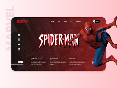 Marvel Characters Page app apps avengers behance caracter clean creative design dribble flat graphic design illustration ios marvel movie simple spiderman ui uiux web