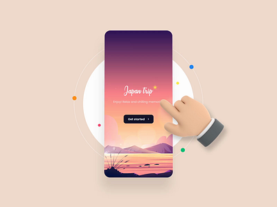 Japan Travel - Mobile App animation design illustration mobile app mobile app design mobile ui travel ui uidesign