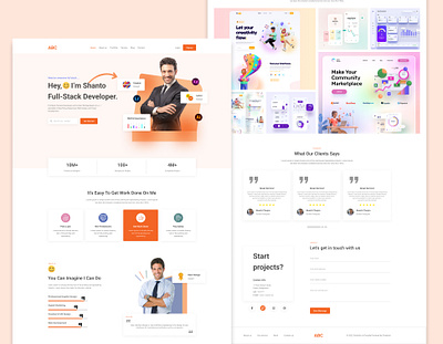 Freelancer Portfolio Template figma freelancer freelancer portfolio graphic design landing page portfolio product design template ui ui ux uiux web design web site