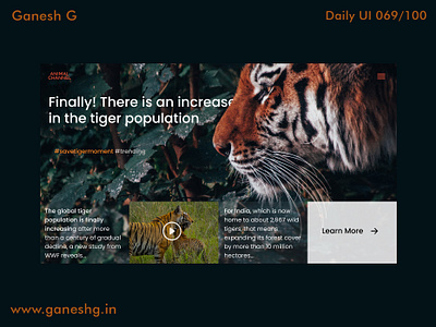 Save Tiger is Trending UI app branding conistentcy dailyui design illustration logo tiger ui ux vector