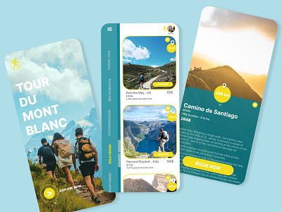 Mobile App Design - Travel hike hiker travel travelbooking travelplanner ui