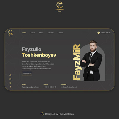 My personal website design