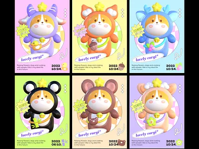 LOVELY CORGI NFT 3d branding design icon illustration image modeling nft