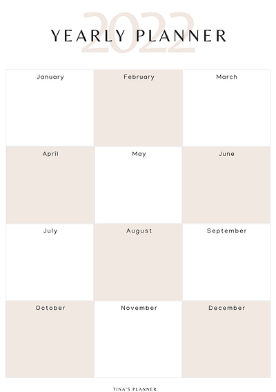White Minimalist Yearly Planner design graphic design planner