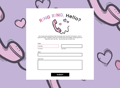 Daily UI Day 28 - Contact Us 027 contact contactform contactus cute dailyui day27 design ecommerce form ui