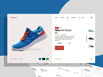 Product detail & Cart UI design e commerce figma ui website
