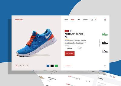 Product detail & Cart UI design e commerce figma ui website