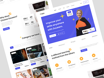 Dulearn - Online Learning Landing Page class course course landing page homepage landing page learning learning website mentor mentorship online course online learning teach web web design website website design