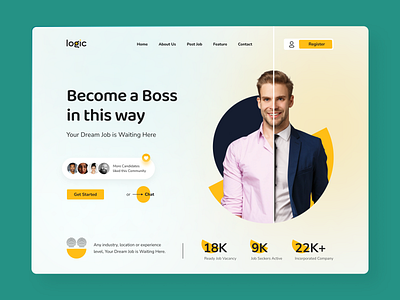 Job Finding or consultancy Platform - Landing Page uiux