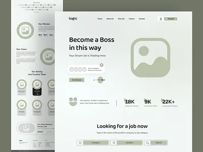 Wireframe Landing Page high fidelity wireframes uiux wireframe