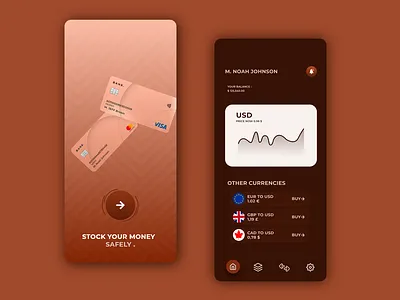 UI To a an imaginary Exchange money / Wallet graphic design typography ui ux