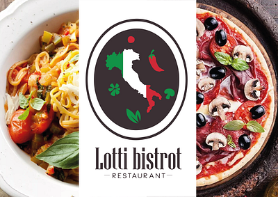 Lotti bistrot. Italian restaurant branding design graphic design illustration logo vector