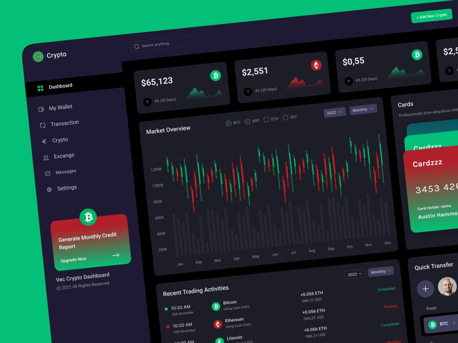 Crypto Dashboard Web Design admin dashboard crypto crypto analytics crypto app crypto appllication crypto dashboard crypto exchange crypto wallet crypto website cryptocurrency dark mode dashboard dashboard ui ethereum financial statistics ui design uiux web design website design
