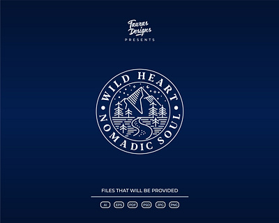 WILD HEART NORMADIC SOUL Logo Design adobe illustrator branding design graphic design illustration illustrator logo logo design ui vector