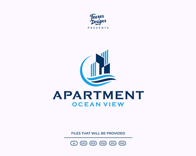 Apartment Ocean View Logo Design adobe illustrator branding design graphic design illustration illustrator logo logo design ui vector