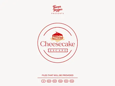 CheeseCake Escape Logo Design adobe illustrator branding design graphic design illustration illustrator logo logo design ui vector