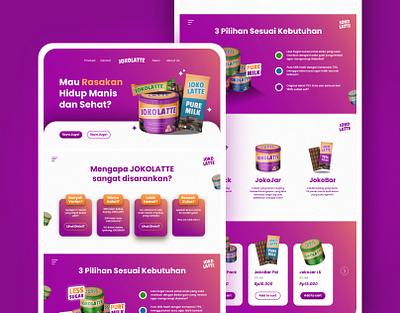 Landing Page - JOKOLATTE Portfolio affinity branding chocolate design graphic design landing landing page page social social media ui ux web design website