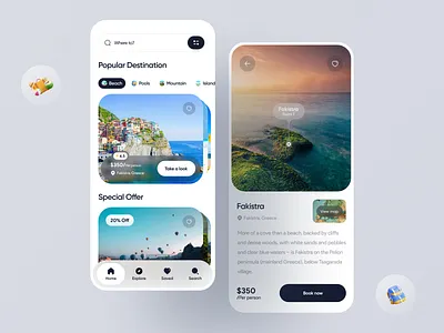 Travel mobile app design app app design clean design minimal touris tourism travel travelar trip ui ui design ux design