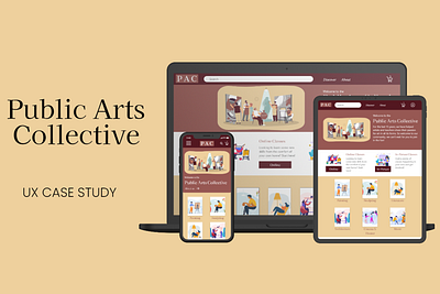 Public Arts Collective Website art collective design figma in person mockups online painting prototype