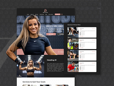 Body By Bec | Website Design design graphic design ui ux website design