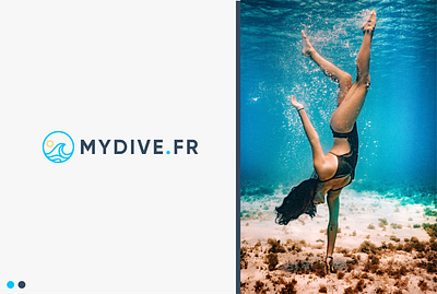 Mydive.Fr Logo Design brand identity branding design graphic design logo scuba diving