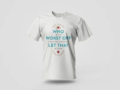 Moral Compass graphic design quote shirt typography