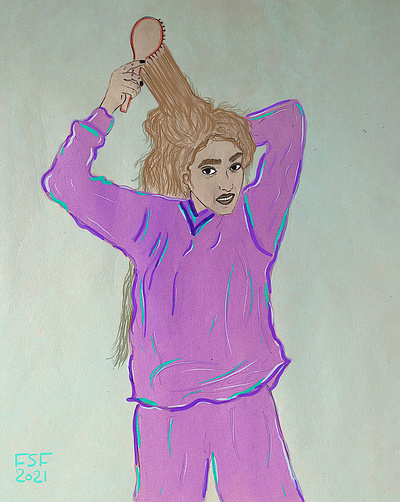 Every Day Struggle apple pencil digital work illustration painting procreat