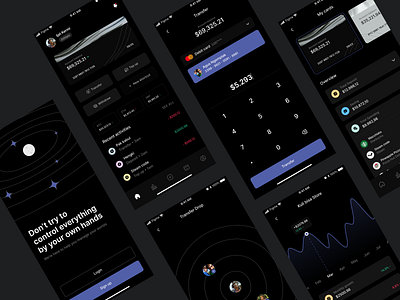 BankBangTut - Mobile Banking App app design bank card coin crypto dark mode design e money finance mobile mobile bank money money saving top up transfer ui ui design uiux wallet