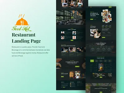 Restaurant Landing Page -Thumbnail agency design digital agency food donet food hut food landing page landing page restaurant restaurant landing page restaurant ui design typography ui ui design uiux ux ux designer