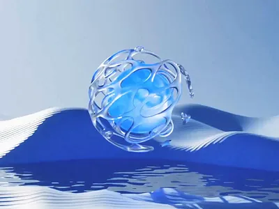 Artificial Intelligence Website Concept ai assistant animation blender design display futuristic glass inspiration interaction orb render sphere web design workspace