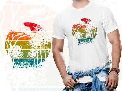 Wild nature outdoor adventure t shirt design design good things good time illustration inspirational motivational summertime typographic typography vintage wild nature