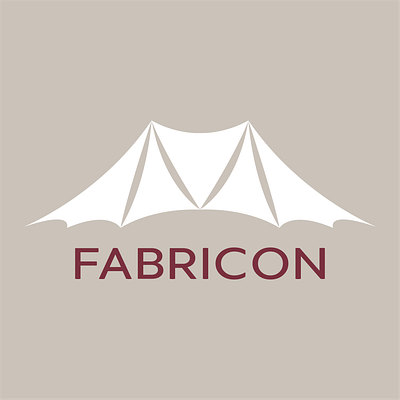 Fabricon Logo architecture awning branding business canopy clean construction fabric graphic design identity illustration logo montana simple tents typography vector