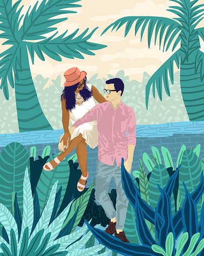 Tropical Romance couple