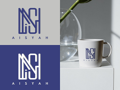 Logo Name Aisyah branding design graphic design logo logoname typography