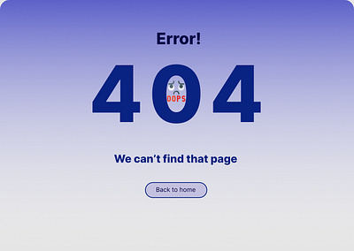 404 Error Daily UI 8 challenge Design 404 404 error challenge design designer error error design error page ui ui challenge 8 ui designer