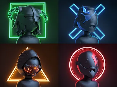 3D Portraits of Video Game Characters 3d 3d design 3d illustrations 3d models 3d paintings art character characters design graphic design illustration illustrator paintings render