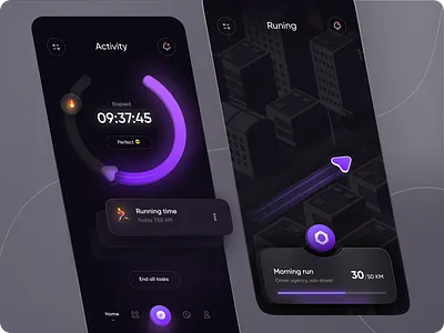 Fitness app concept🤸‍♂️ - dark mood app dark app fitness fitness app graphic design minimal mobile mobile app modern ui ui trends uidesign ux wesite