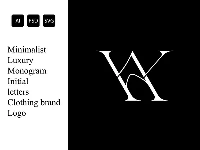 AY monogram logo/ YA clothing logo brand design brand identity brand logo business logo design illustration letter logo minimalist logo monogram logo ui