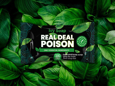 🌿🧼 Real Deal Poison Ivy Soap – 100% Bio & Natural Skincare 🌱✨ adobeillustrator adobephotoshop apothecaryaesthetic botanicaldesign branding ecofriendlypackaging graphic design handcraftedsoap kraftpackaging luxurybranding mattefinish minimalistbranding naturalskincare organicsoap plasticfree recyclablematerials skincarepackaging sustainablebeauty sustainabledesign typographydesign