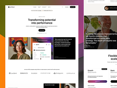 Artifact Webflow template ai api app cloud cybersecurity figma finance framer landing saas software startup template templates theme web webflow