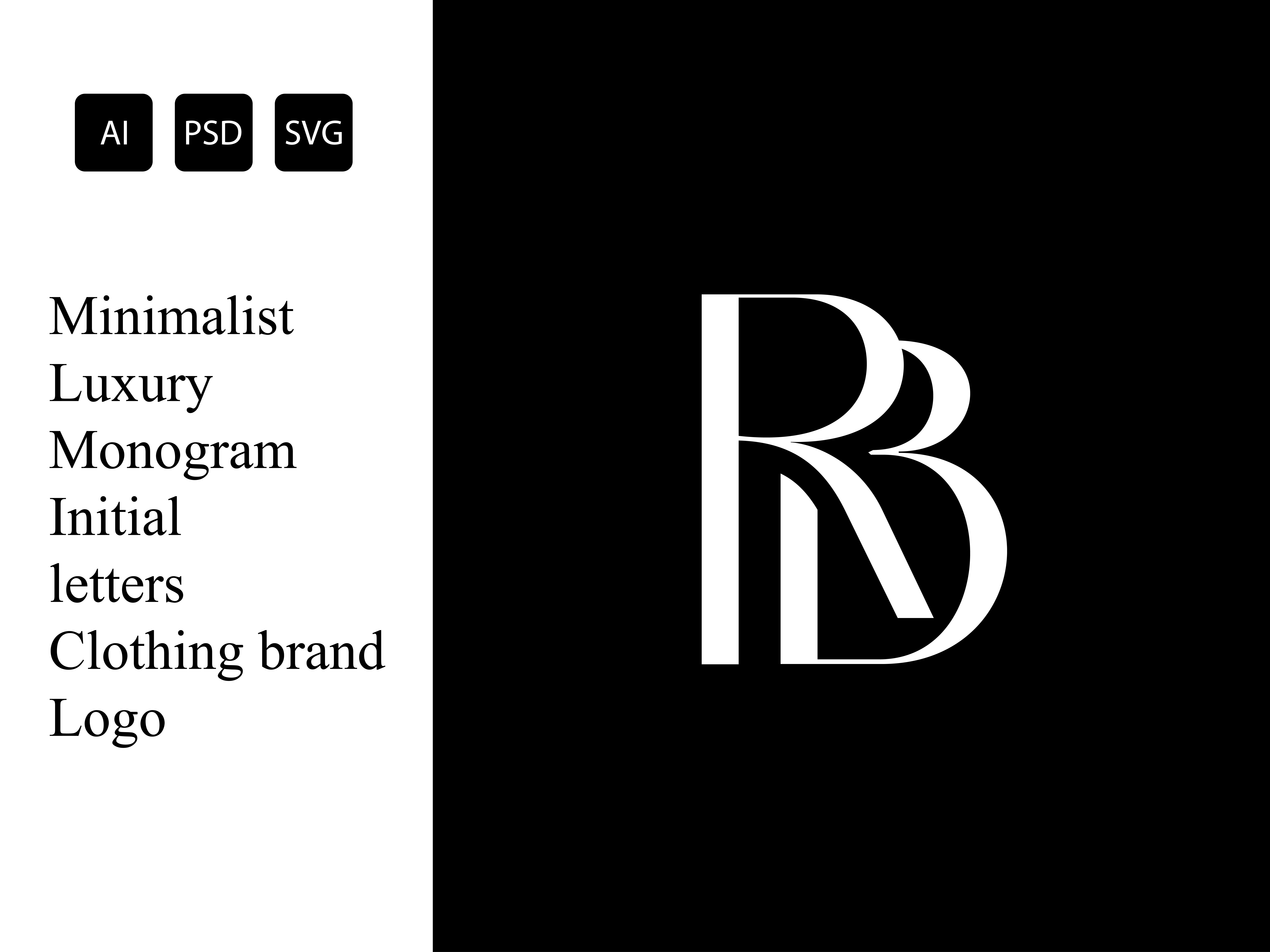 Example of Monogram And Clothing Logo Design