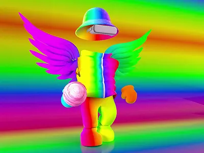 Rainbow Invisible 3d animation 3d art 3d character character design character modeling metaverse nft nftart p2e p2e game web3