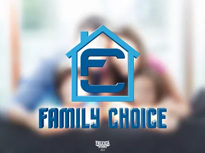 Family Choice Logo (3D) 3d agency choice design domicile family graphic habitation home house logo messuage property real estate residence vector