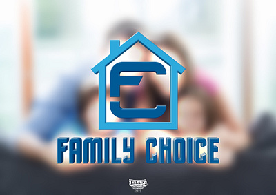 Family Choice Logo (3D) 3d agency choice design domicile family graphic habitation home house logo messuage property real estate residence vector