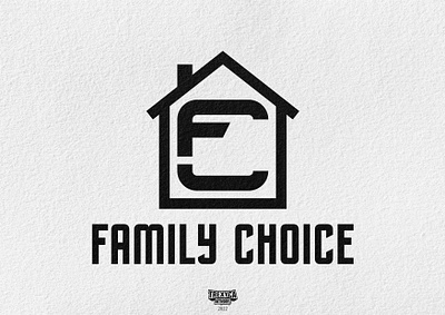 Family Choice Logo (Black on White) agency choice design domicile family graphic habitation home house logo messuage property real estate residence vector