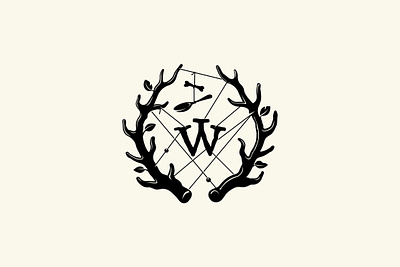 Forest Witch bones branding creepy dark deer design forest halloween illustration logo witch