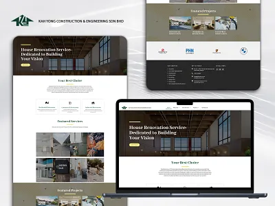Kah Yong Construction Web Design design homepage ui web design website