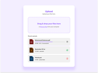 Daily UI Challenge 031 - File Upload dailyui design figma ui