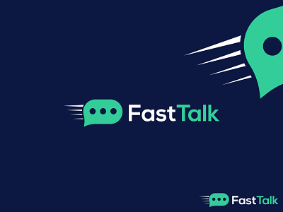 FastTalk branding chat chat app clever communication creative design fast chat logo logo maker minimal simple speak talk