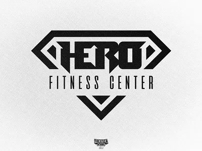 Hero Fitness Center Logo (Black on White) center design fitness graphic gym hero logo sport training vector workout